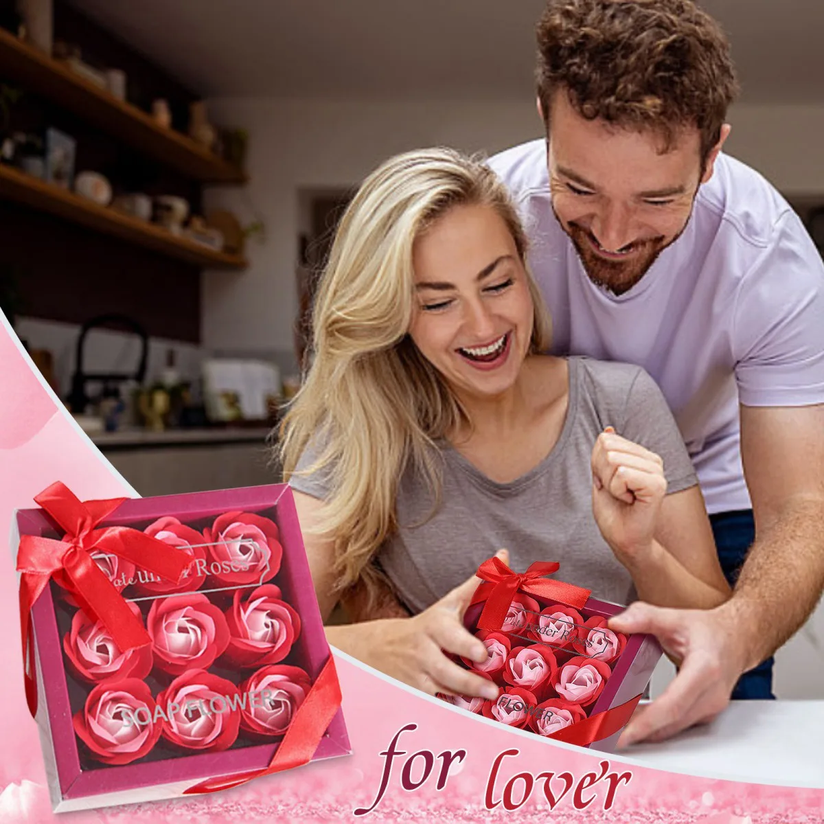 9pcs/set Artificial Imitation Rose Flower Gift Box Gradual Eternal Soap Flower Rose For Valentine’s Day Wedding Party Decoration 9pcs/set Artificial Imitation Rose Flower Gift Box Gradual Eternal Soap Flower Rose For Valentine's Day Wedding Party Decoration