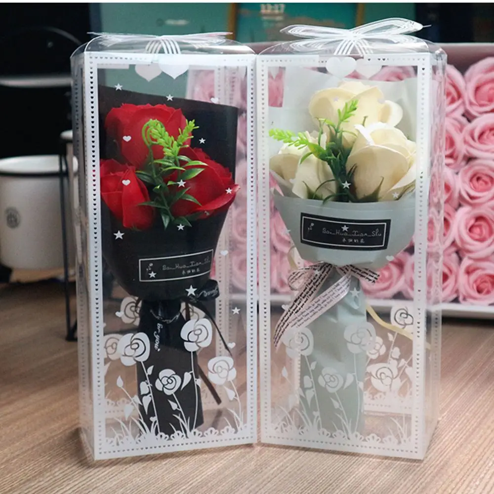 3 Heads Artificial Rose Bouquet Hand Holding Soap Flower Valentine's Day Gift Wedding Decoration Artificial Flowers 3 Heads Artificial Rose Bouquet Hand Holding Soap Flower Valentine's Day Gift Wedding Decoration Artificial Flowers