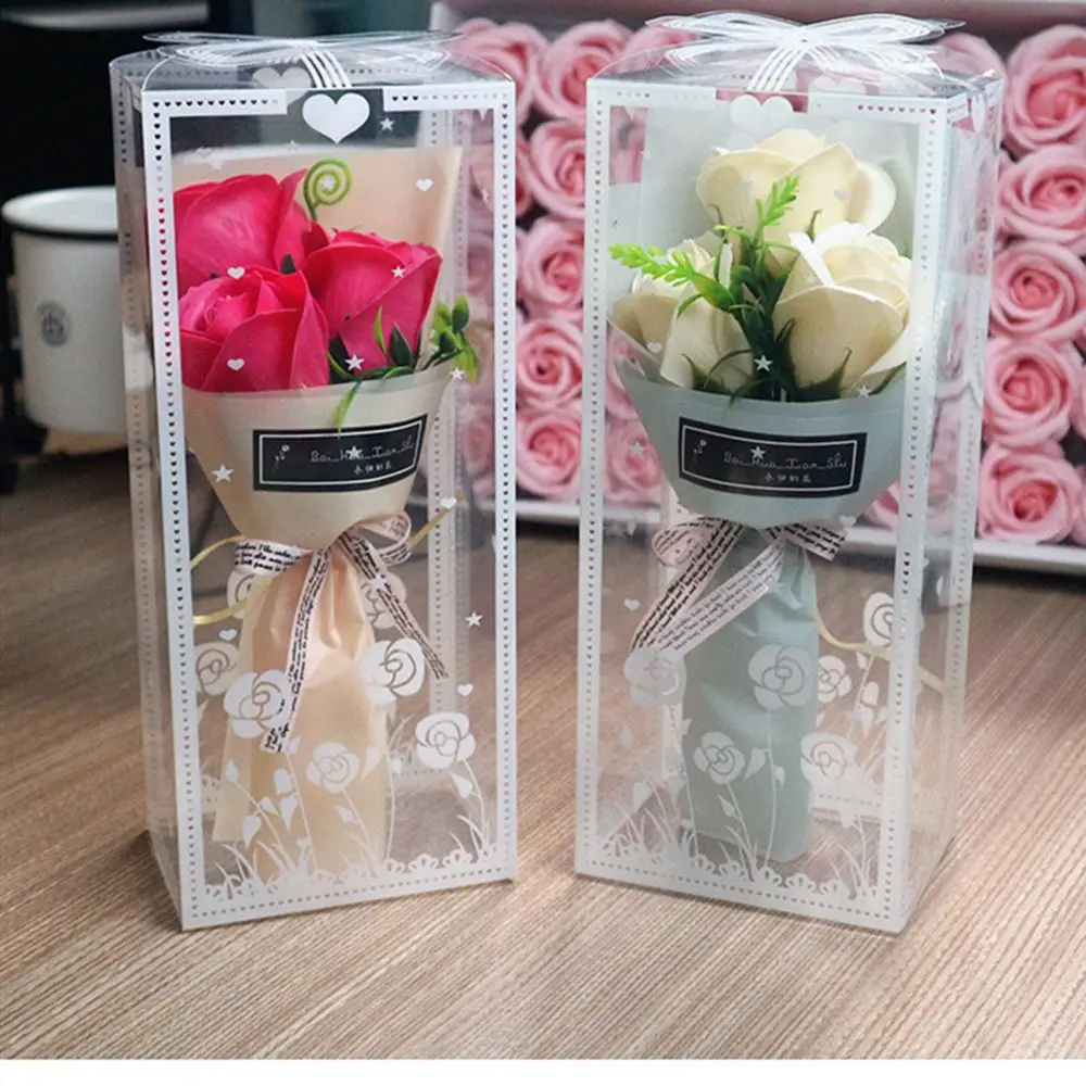 3 Heads Artificial Rose Bouquet Hand Holding Soap Flower Valentine's Day Gift Wedding Decoration Artificial Flowers 3 Heads Artificial Rose Bouquet Hand Holding Soap Flower Valentine's Day Gift Wedding Decoration Artificial Flowers